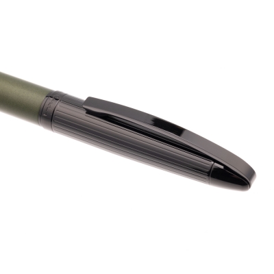 Ручка шариковая Pierre Cardin NOUVELLE, цвет - черненая сталь и зелёный