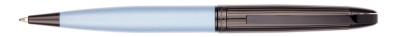 Ручка шариковая Pierre Cardin NOUVELLE, цвет - черненая сталь и голубой