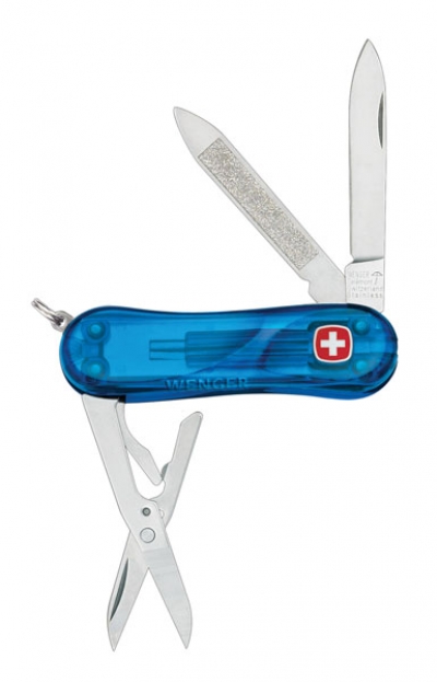 Нож складной WENGER Evolution 81, голубой, прозрачн