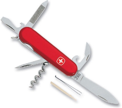 Нож складной WENGER Classic 07, красный,13 функций 85 мм (1