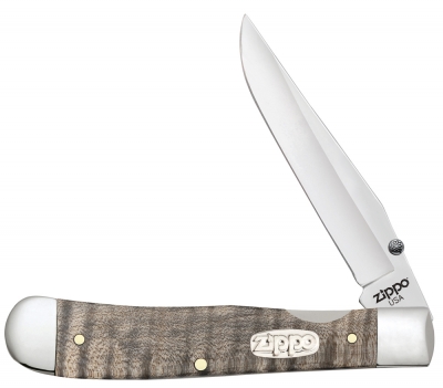 Нож перочинный ZIPPO Natural Curly Maple Wood Trapperlock