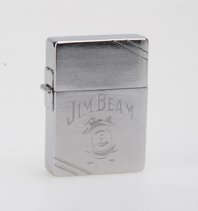 Зажигалка ZIPPO Jim Beam® с покрытием Brushed Chrome