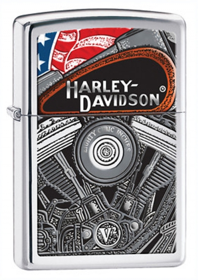 Зажигалка ZIPPO Harley-Davidson® с покрытием High Polish Chrome