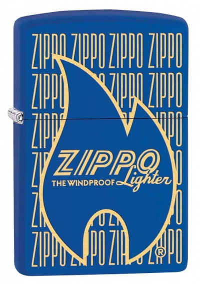 Зажигалка ZIPPO 229 Zippo Logo Variation с покрытием Blue Matte