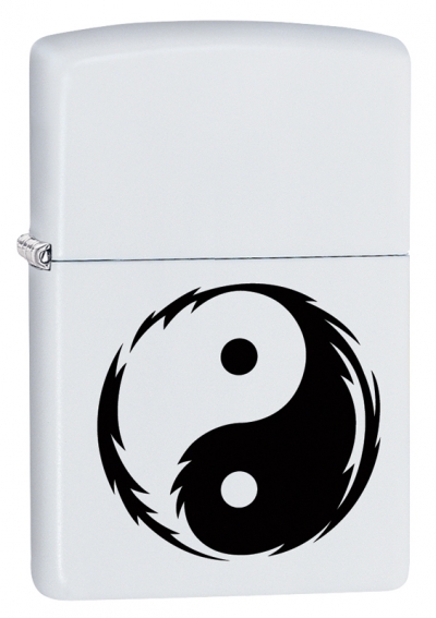 Зажигалка ZIPPO Yin Yang с покрытием White Matte
