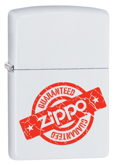 Зажигалка ZIPPO Zippo Guaranteed с покрытием White Matte