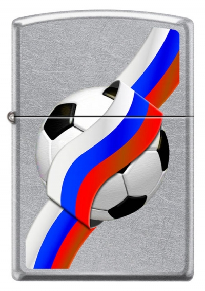 Зажигалка ZIPPO Российский футбол с покрытием Street Chrome™