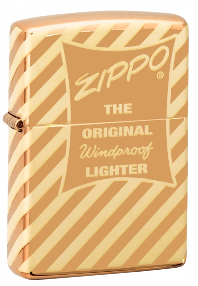 Зажигалка ZIPPO Vintage Box Top с покрытием High Polish Brass