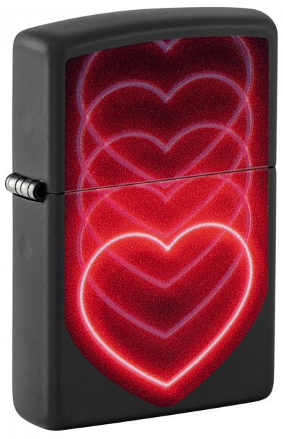Зажигалка ZIPPO Hearts Design с покрытием Black Light
