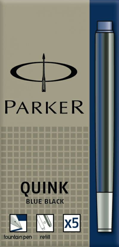 Чернильные картриджи Паркер Квинк Сине-черный (набор из 5 шт)
