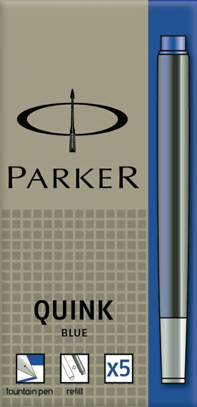 Чернильные картриджи Паркер Квинк Синий (набор из 5 шт)