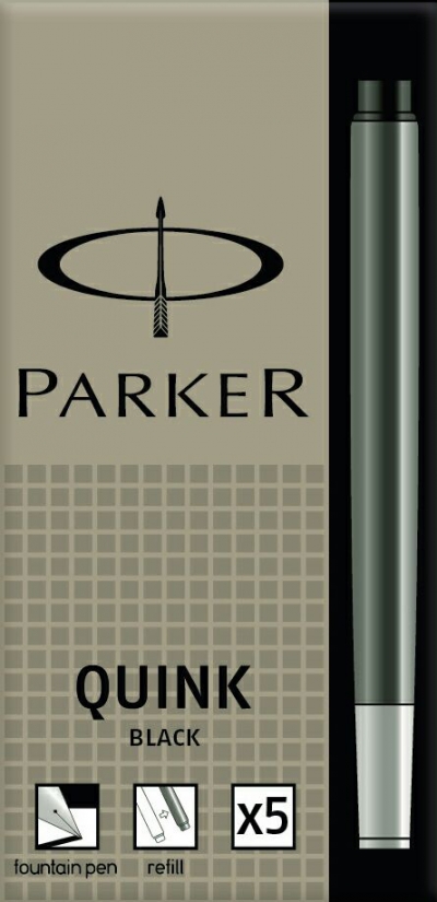 Чернильные картриджи Паркер Квинк Чёрный смываемый (набор из 5 шт)