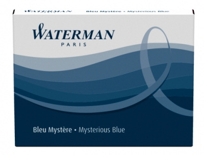 Синие чернильные картриджи WATERMAN для перьевой ручки  8шт