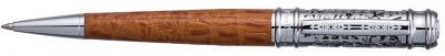 Шариковая ручка Pierre Cardin LEATHER, цвет - рыжий