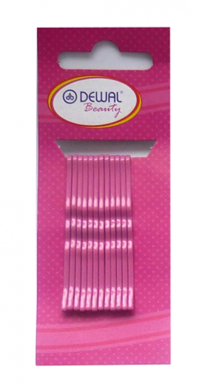Невидимки Dewal Beauty волна 50 мм (12 шт) розовые