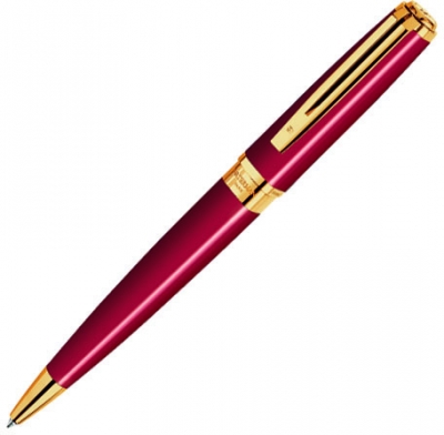 Шариковая ручка Waterman Exception Slim Red GT, детали дизайна: позолота 23К