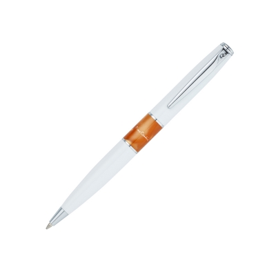 Ручка шариковая Pierre Cardin LIBRA, цвет - белый и оранжевый