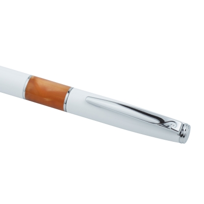 Ручка шариковая Pierre Cardin LIBRA, цвет - белый и оранжевый