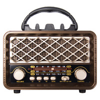 Ретро радио в стиле радиолы, диапазон частот  AM FM SW, USB, Bluetooth, Heritage Timeless, цвет  коричневый