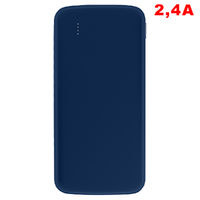 Внешний аккумулятор «Universal», 10 000 mAH, 5V 2.4 A, темно-синий