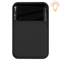 Внешний аккумулятор (powerbank) «Lumen», софт тач, 10 000 mAH, с тремя зарядными шнурами, 22,5W super fast charge, Power Delivery (PD) 20W (dfnn), QC3.0, черный