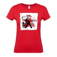 Футболка женская Carmen and Carwoman, красная, размер S