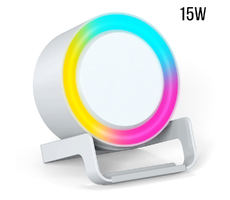Беспроводная Bluetooth колонка U-Tone RGB c функцией беспроводной зарядки 15W, белый