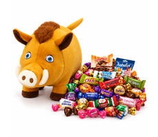 №2 МЯГКАЯ ИГРУШКА КАБАНЧИК ТУМБА 500 грамм новогодний подарок классический