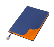 Ежедневник Flexy Latte Soft Touch Blue Edition Color А5, синий/оранжевый, недатированный, в гибкой обложке