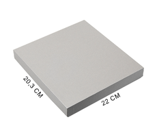 Коробка подарочная, размер  203*220*30 мм,  Solution Gift Linen  для ежедневника и ручки, серебро
