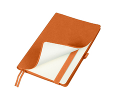 Ежедневник Flexy Line Linen А5, оранжевый/оранжевый, недатированный, в гибкой обложке, с резинкой и петлей для ручки