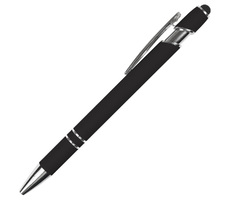 Ручка шариковая, Star Soft Touch Shiny Silver Requis, черная