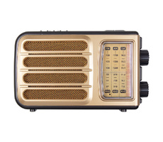 Ретро радио Heritage Melody,  Bluetooth, AM/FM/SW, LED-подсветкой, USB, TF и MP3-плеером, цвет светло-коричневый