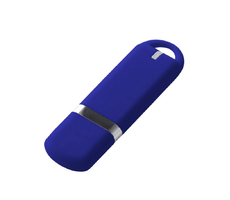 Флеш накопитель USB 2.0 Memo 16GB, пластик Софт Тач, синий/синий