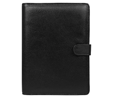 Ежедневник в суперобложке Country Leather Sky A5+ из нат. кожи, черный, недатированный, с магнитным клапаном, с блокнотом в подарочной коробке