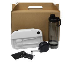 Набор подарочный Solution Everyday Kit Quattro (мультитул, рулетка, ланч бокс, бутылка для воды), черный
