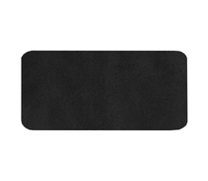 Шеврон Rectangle Smooth Leather размер 60*30 мм, черный, со скругленными углами
