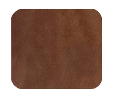 Шеврон Rectangle Smooth Leather размер 40*35 мм, коричневый, со скругленными углами