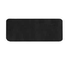 Шеврон Rectangle Smooth Leather размер 50*20 мм, черный, со скругленными углами