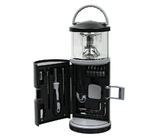 Набор инструментов Tools lantern cо встроенной лампой , 15 инструментов,  черный, в пластиковом футляре