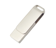 Флеш накопитель Bergamo, USB 2.0 32GB, металл, серебро