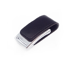 Флеш накопитель Shine, USB 2.0 32GB, металл/кожзам, серебро/черный 32GB