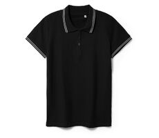 Рубашка поло женская Virma Stripes Lady, черная, размер S