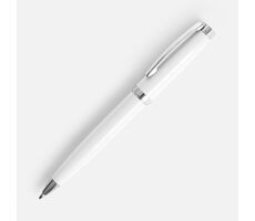 Ручка шариковая Letra Chrome, глянцевая, белая