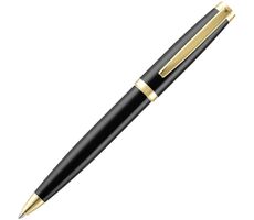 Ручка шариковая Letra Gold, глянцевая, черная