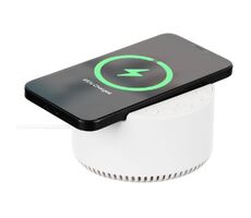 Bluetooth-колонка с беспроводной зарядкой relaxTime, белая