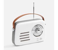 Bluetooth-колонка с радио Retronica, белая