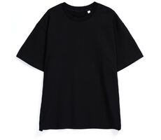 Футболка оверсайз Kangas, черная, XS/S