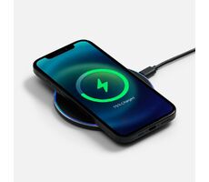 Беспроводное зарядное устройство с подсветкой Lightcore, черное