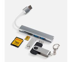 USB-хаб Slotto, серый